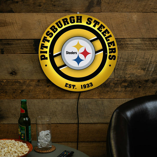 Team Sports America Trending - Pittsburgh Steelers, Metal Lite, Round