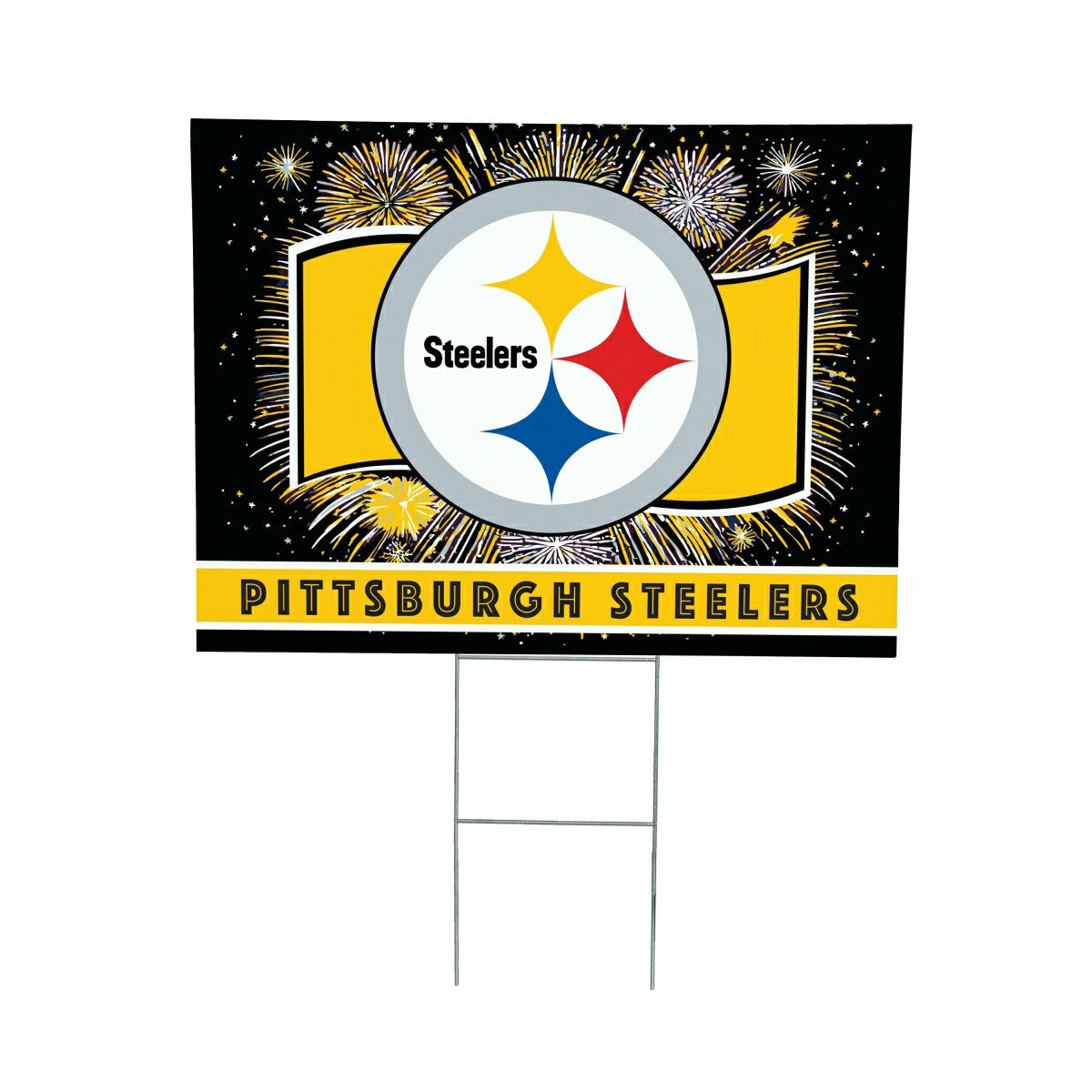 Team Sports America Recommended - Pittsburgh Steelers Yard Sign, Patriotic