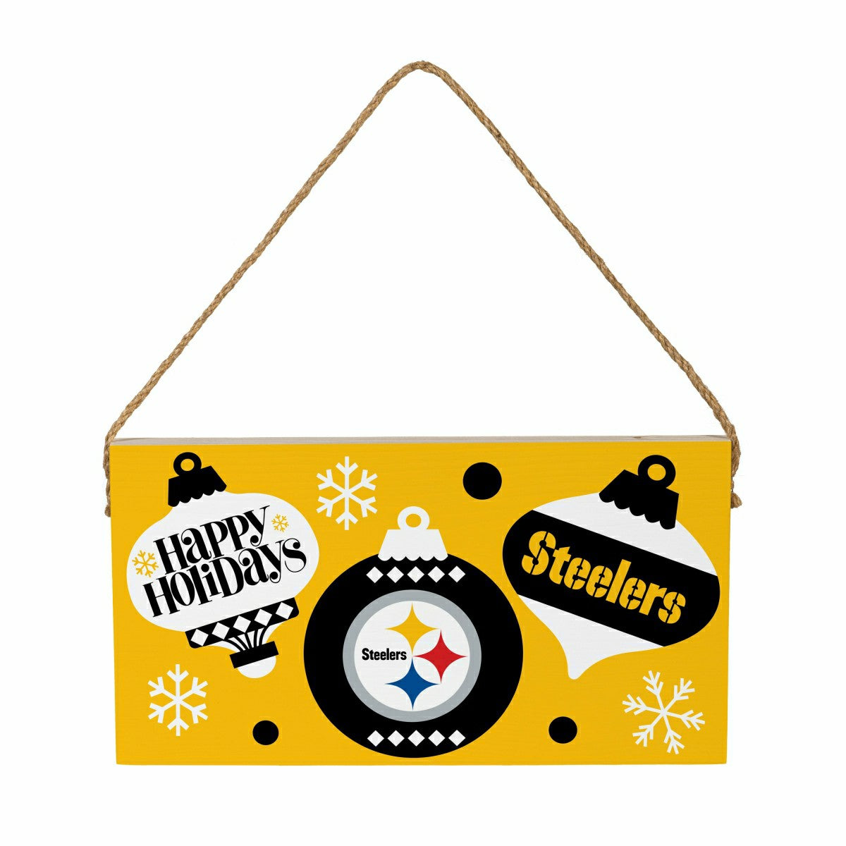 Team Sports America Trending - Pittsburgh Steelers Holiday Wood Wall Sign, 6x11