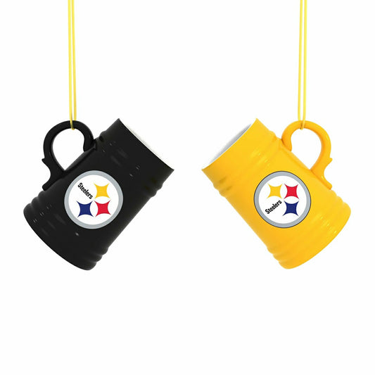 Team Sports America Best Seller - Pittsburgh Steelers Ceramic Mini Stein, 3oz, set of 2