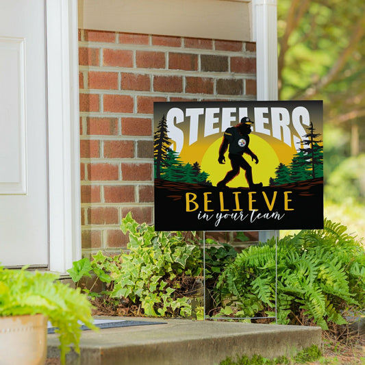 Team Sports America Signature - Pittsburgh Steelers Yard Sign, Bigfoot