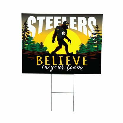 Team Sports America Signature - Pittsburgh Steelers Yard Sign, Bigfoot