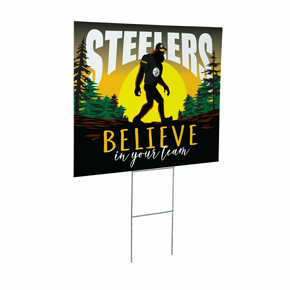 Team Sports America Signature - Pittsburgh Steelers Yard Sign, Bigfoot