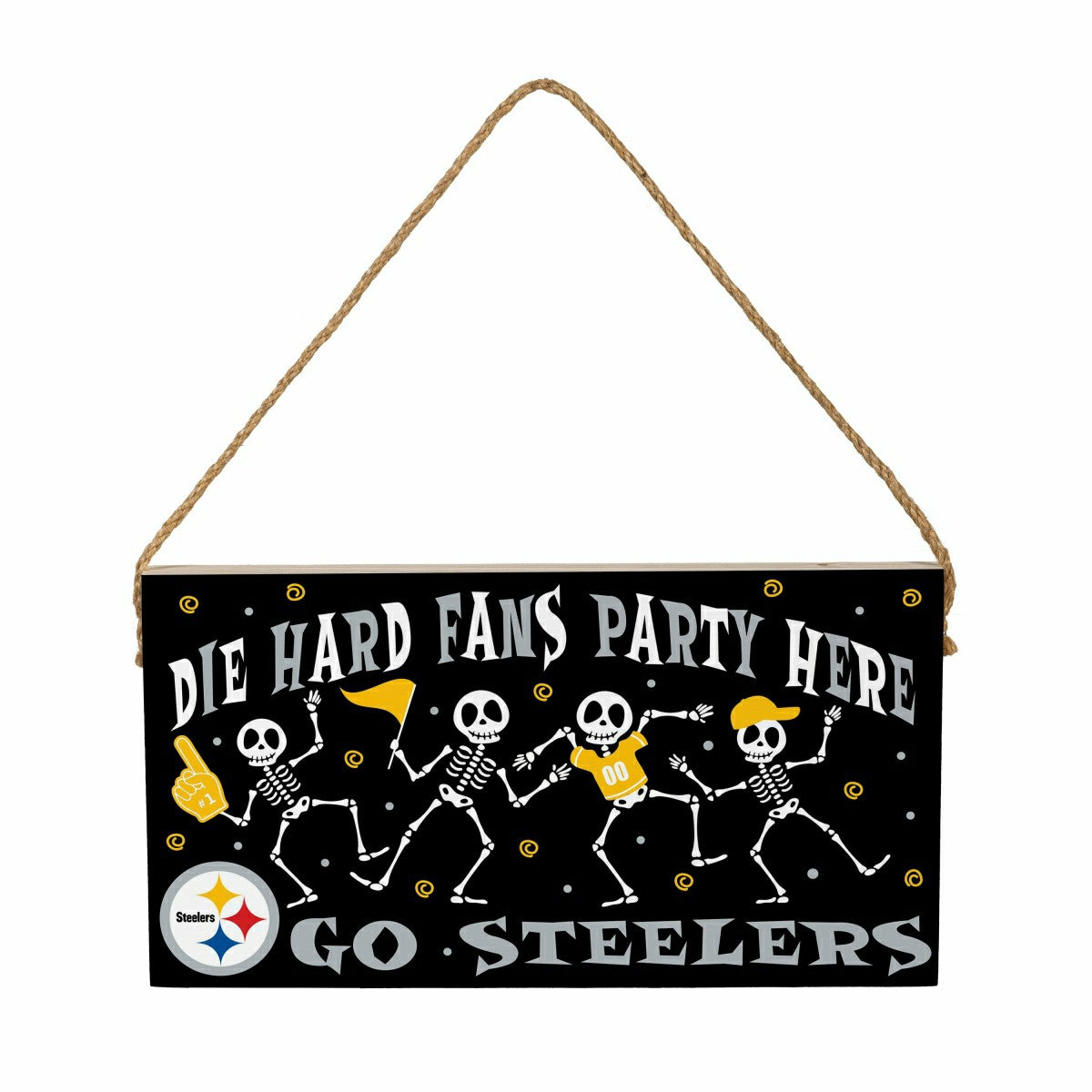 Team Sports America Classic - Pittsburgh Steelers Halloween Wood Wall Sign, 6x11