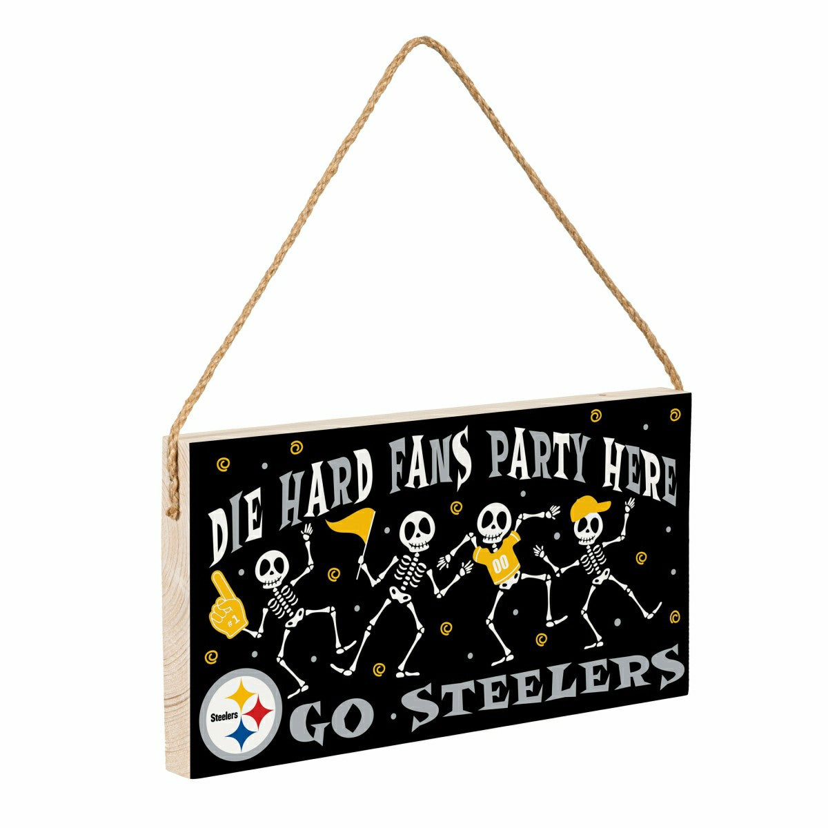 Team Sports America Classic - Pittsburgh Steelers Halloween Wood Wall Sign, 6x11