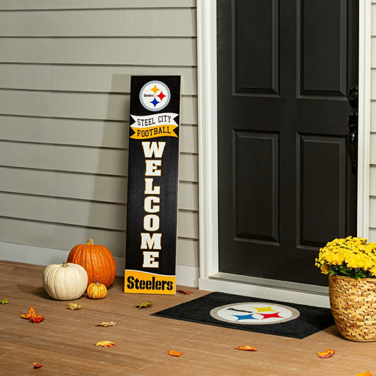 Team Sports America Recommended - 46" Double Sided Leaner, Pittsburgh Steelers, Fall Seasonal