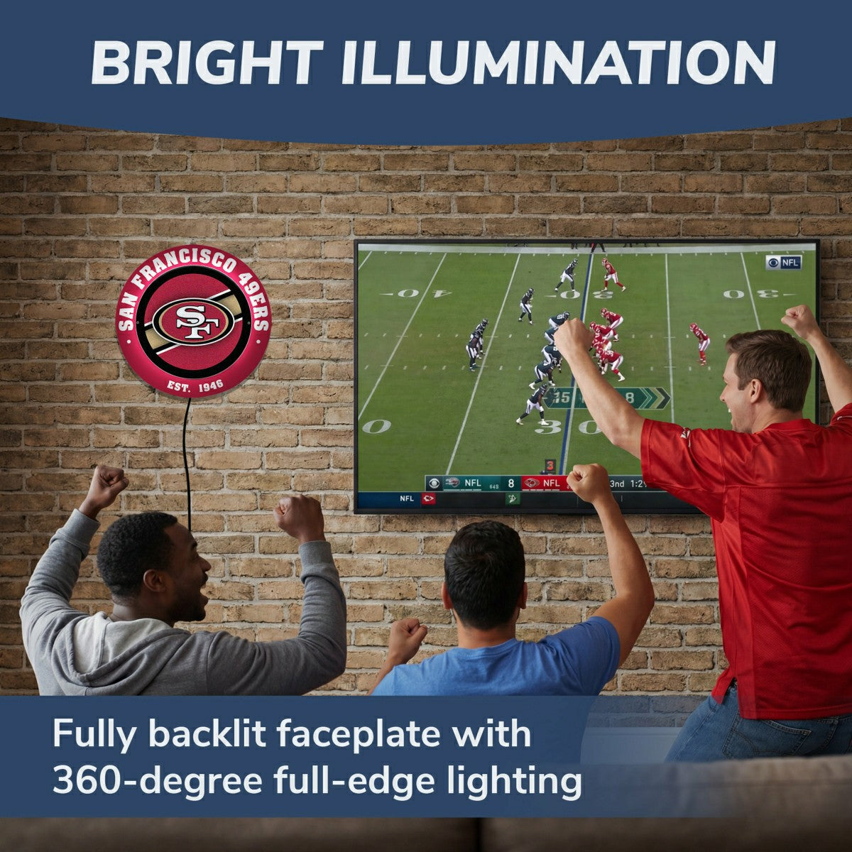 Team Sports America Essential - San Francisco 49ers, Metal Lite, Round