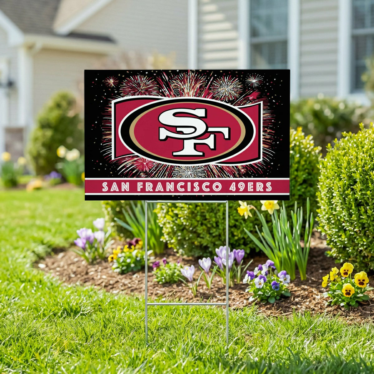 Team Sports America Value - San Francisco 49ers Yard Sign, Patriotic