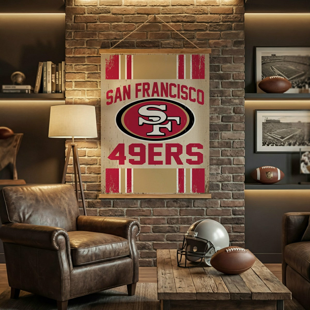 Team Sports America Best Seller - San Francisco 49ers, Canvas Wall Tapestry, Large, 54x36