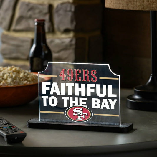 Team Sports America Value - San Francisco 49ers NFL Football Rectangle Desklite LED Decor