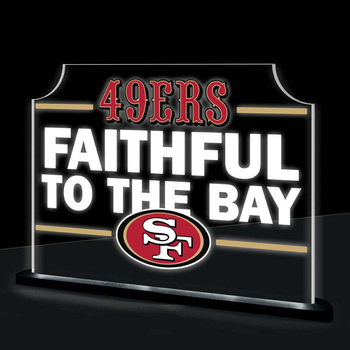 Team Sports America Value - San Francisco 49ers NFL Football Rectangle Desklite LED Decor