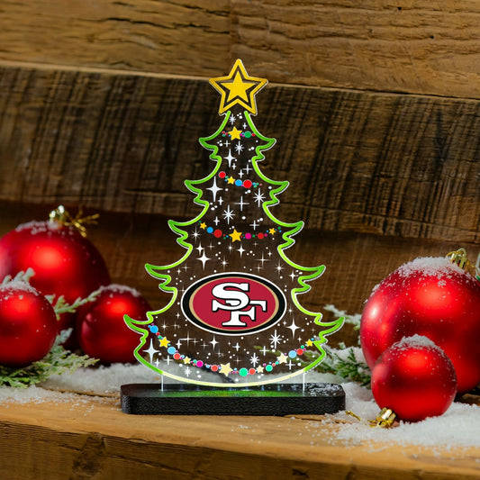 Team Sports America Trending - San Francisco 49ers NFL Football Holiday Tree Desklite LED Decor