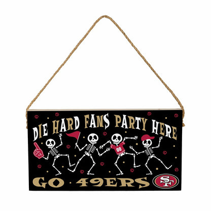 Team Sports America Signature - San Francisco 49ers Halloween Wood Wall Sign, 6x11