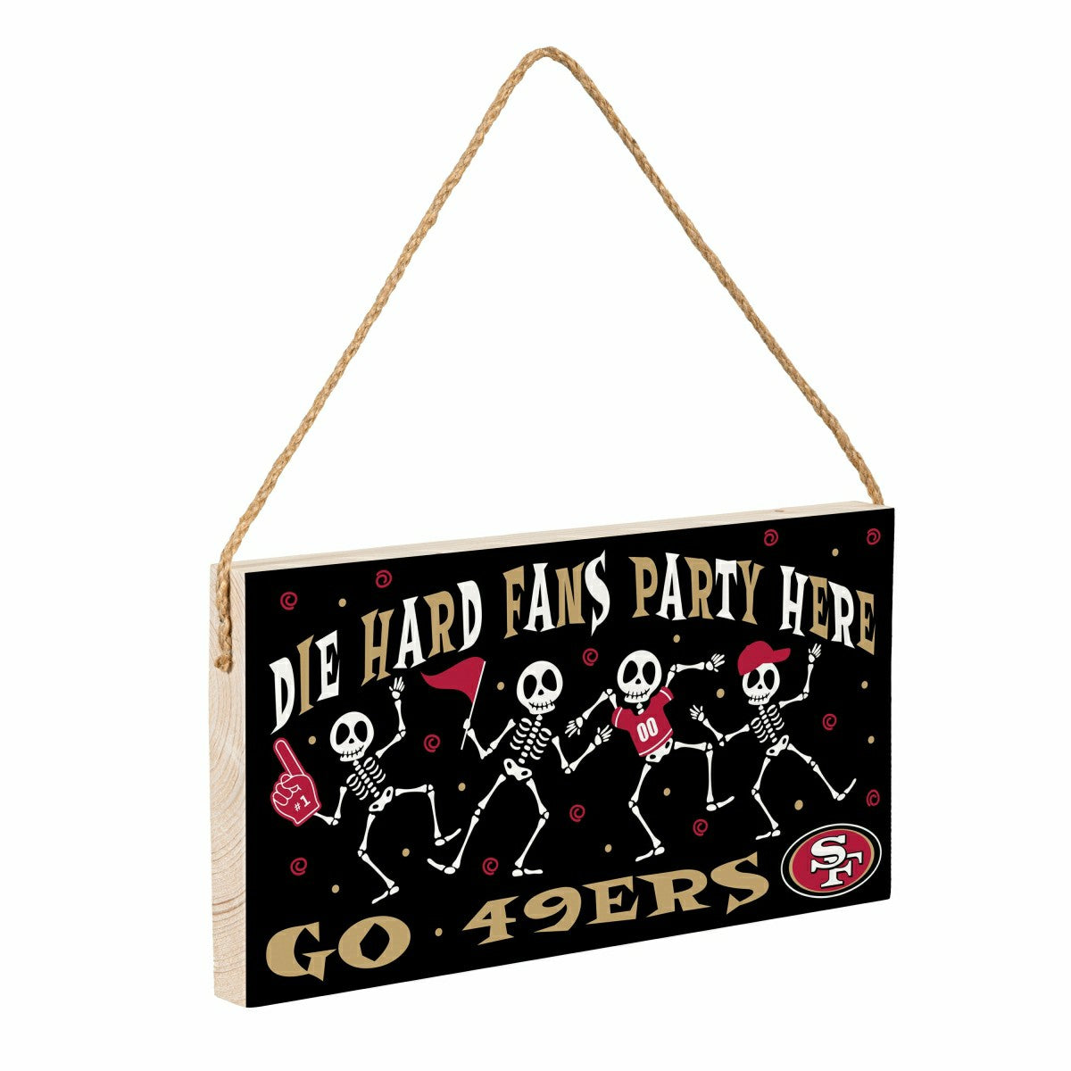 Team Sports America Signature - San Francisco 49ers Halloween Wood Wall Sign, 6x11