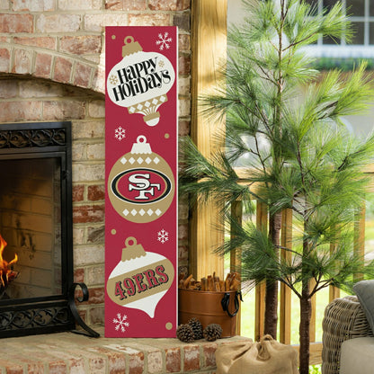 Team Sports America Recommended - 47" Double Sided Leaner, San Francisco 49ers, Christmas