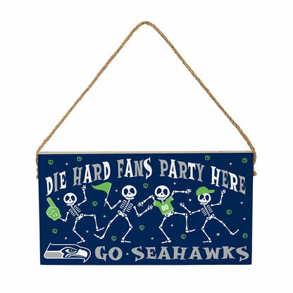Team Sports America Signature - Seattle Seahawks Halloween Wood Wall Sign, 6x11