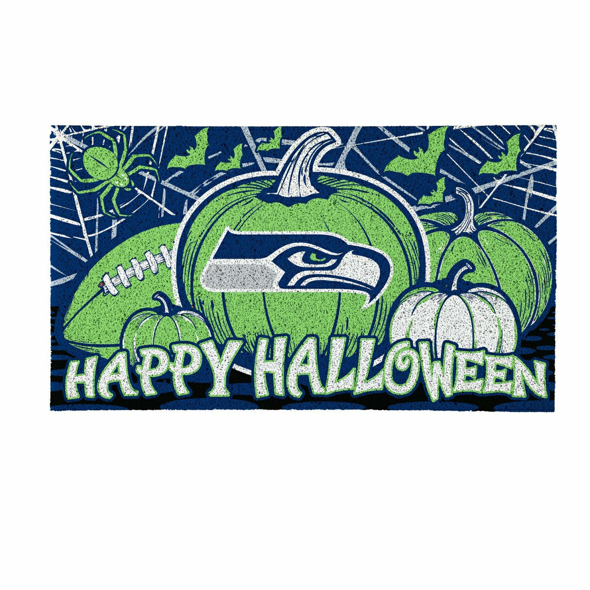 Team Sports America Essential - Seattle Seahawks Halloween PVC Mat, 28"x16"