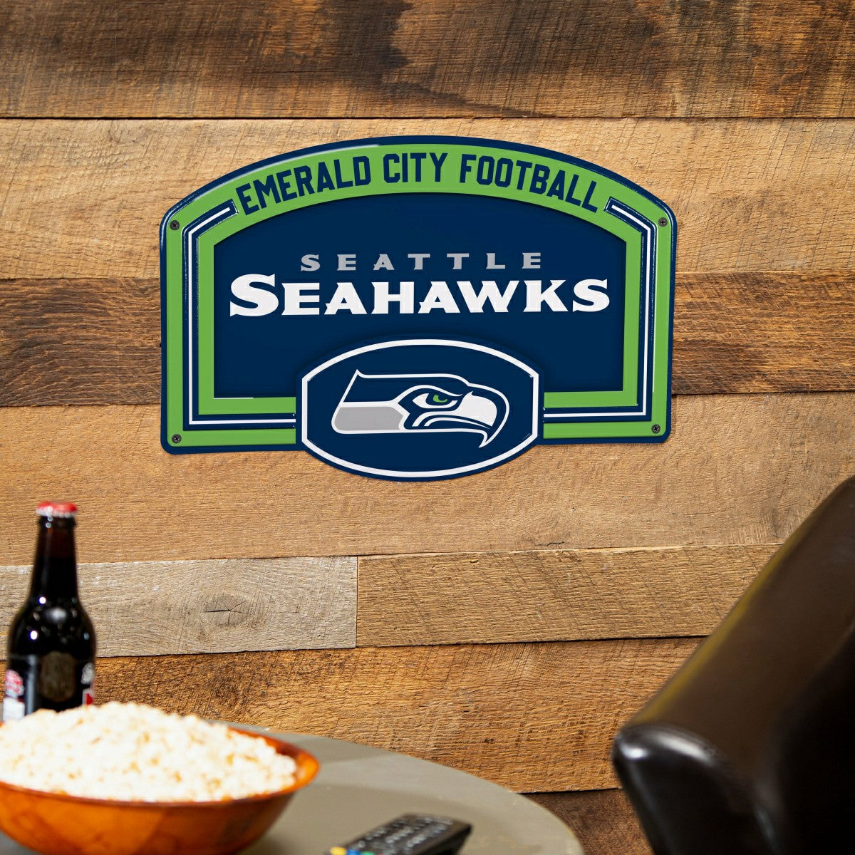 Team Sports America Exclusive - Seattle Seahawks USA Embossed Steel Wall Sign, 11" x 17"