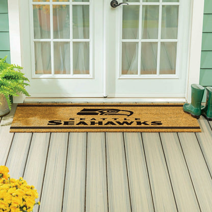 Team Sports America Exclusive - Seattle Seahawks Extra Large One Color Coir Mat, 60"x24"
