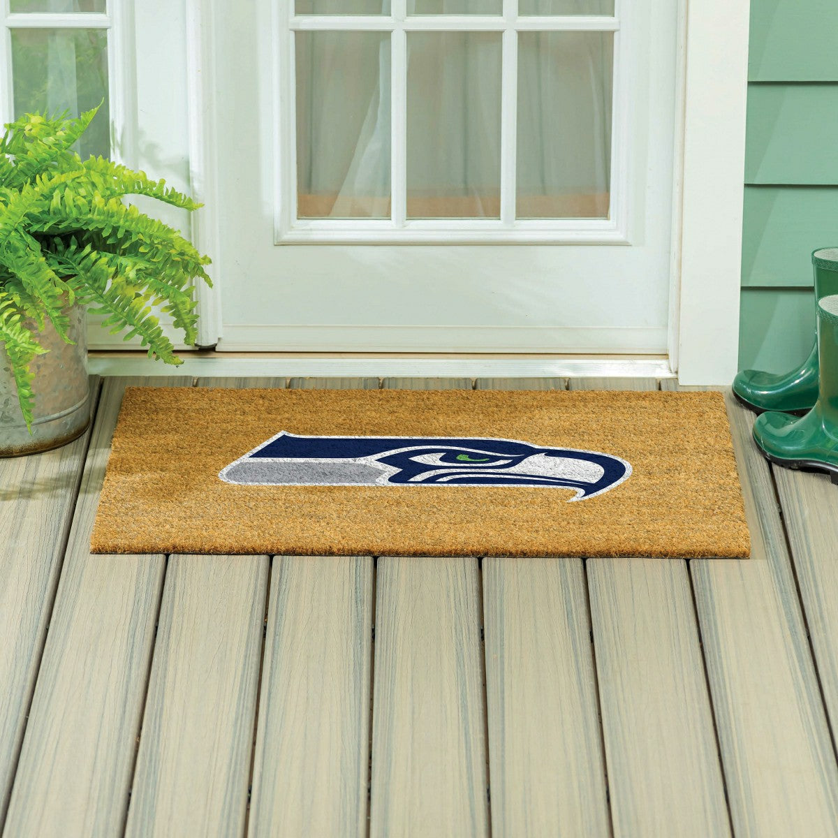Team Sports America Essential - Seattle Seahawks Large Full Color Coir Mat, 36"x24"
