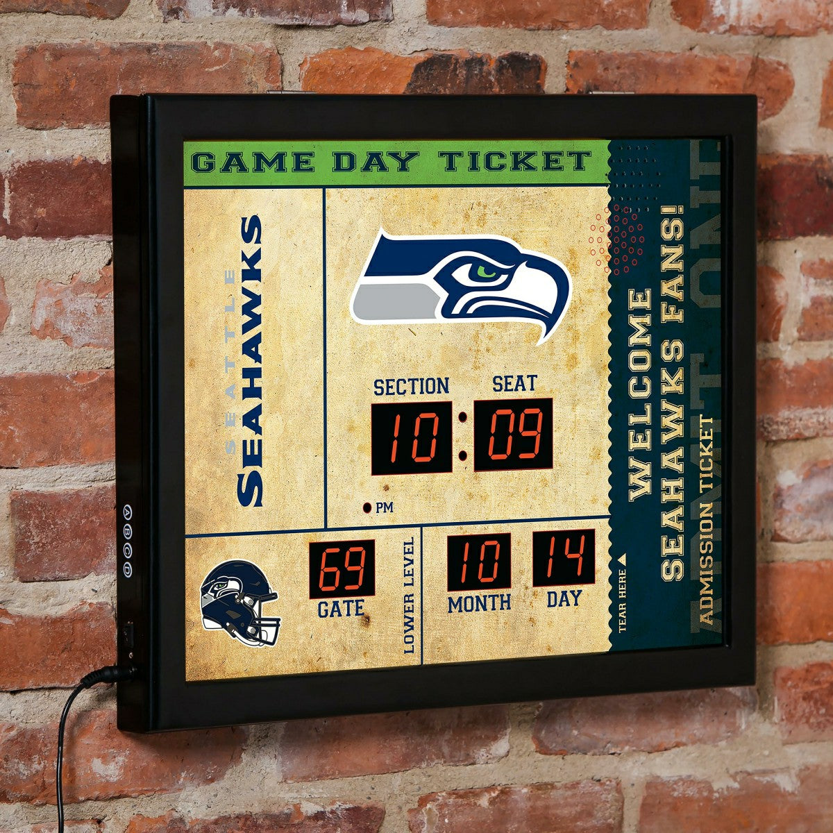 Team Sports America Everyday - Scoreboard Wall Clock, Seattle Seahawks