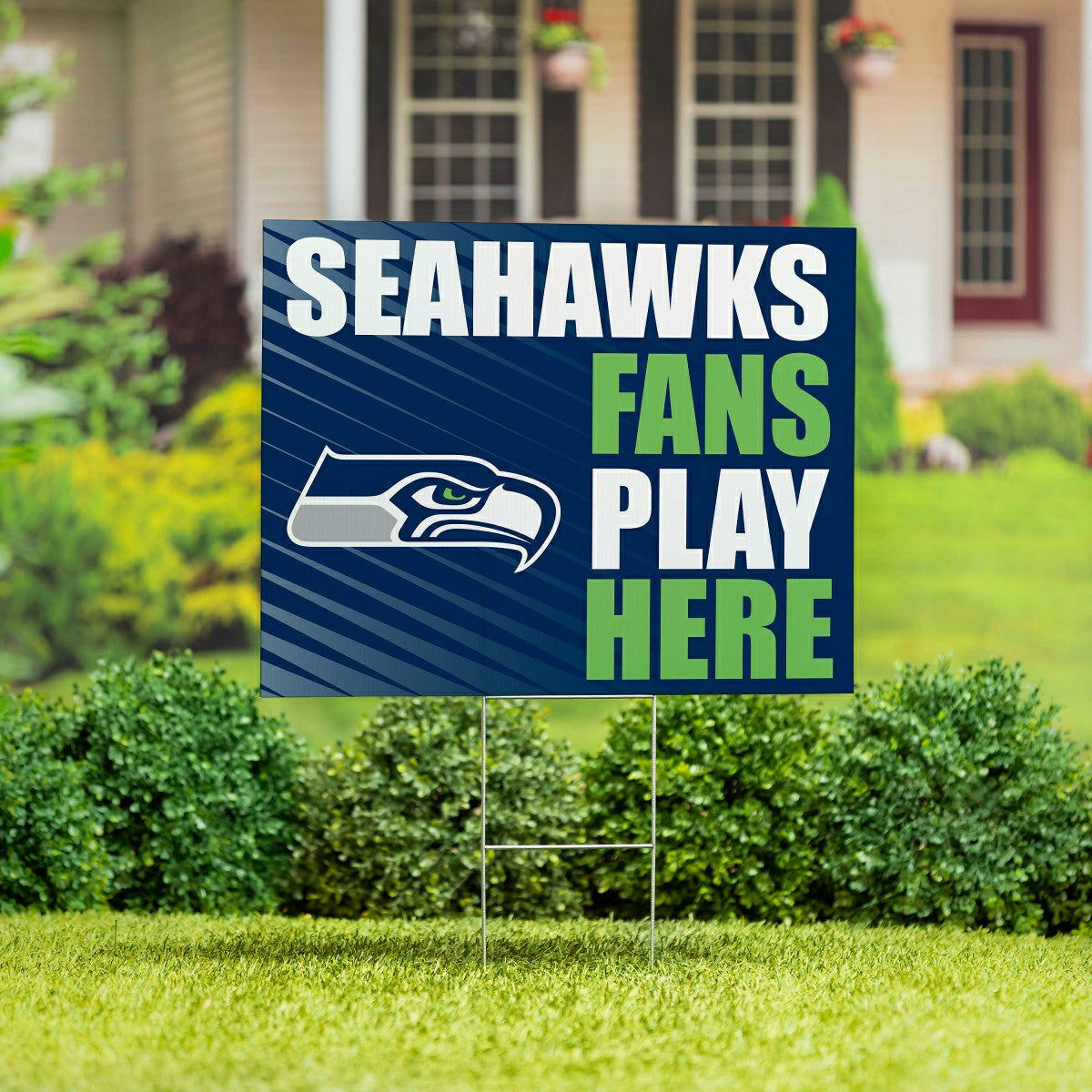 Team Sports America Essential - Seattle Seahawks Coroplast Yard Sign "Fans Play Here"