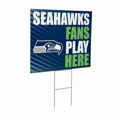Team Sports America Essential - Seattle Seahawks Coroplast Yard Sign "Fans Play Here"