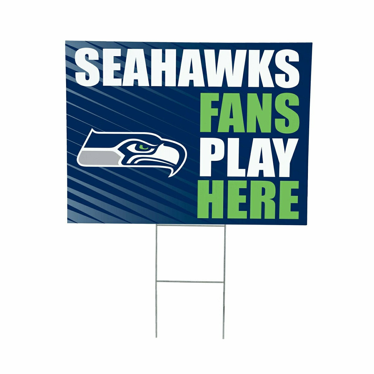 Team Sports America Essential - Seattle Seahawks Coroplast Yard Sign "Fans Play Here"