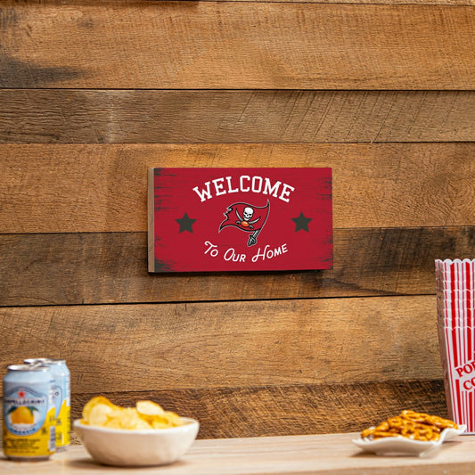 Team Sports America Exclusive - Tampa Bay Buccaneers Wood Wall Sign, 6x11
