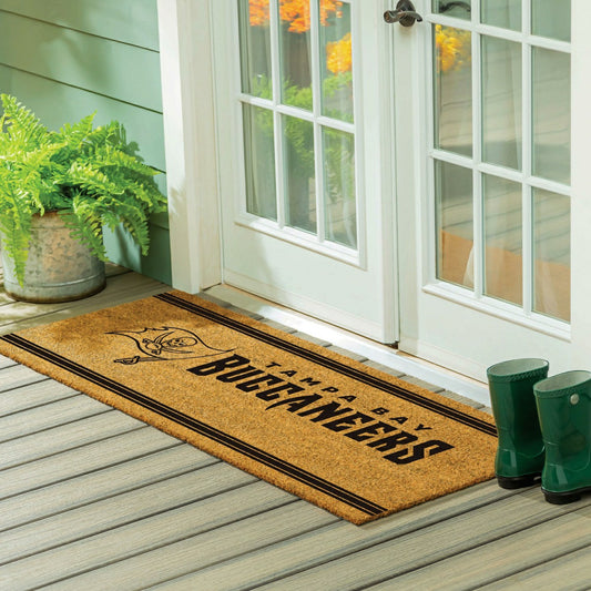 Team Sports America Essential - Tampa Bay Buccaneers Extra Large One Color Coir Mat, 60"x24"