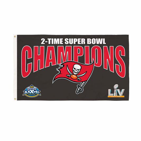 Team Sports America Best Seller - Tampa Bay Buccaneers 2X Superbowl Champions Football 3x5 Flag
