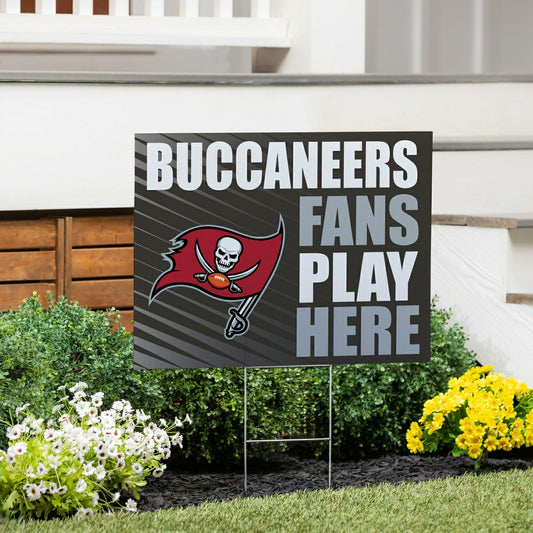 Team Sports America Exclusive - Tampa Bay Buccaneers Coroplast Yard Sign "Fans Play Here"