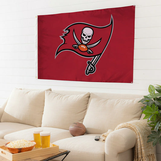 Team Sports America Exclusive - Tampa Bay Buccaneers Single Sided Flag w/ 2 Grommets, 3'x5'
