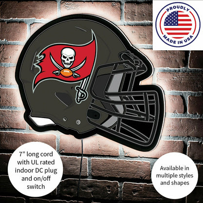 Team Sports America Exclusive - LED Wall Decor, Helmet, Tampa Bay Buccaneers