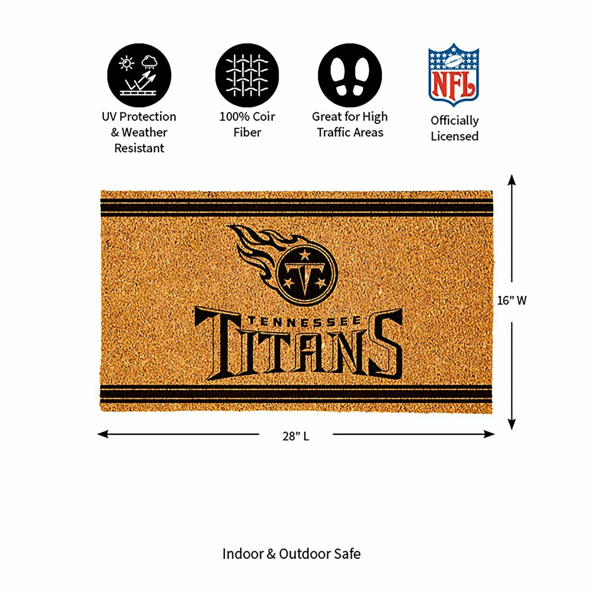 Team Sports America Signature - Tennessee Titans, Coir Mat 1C