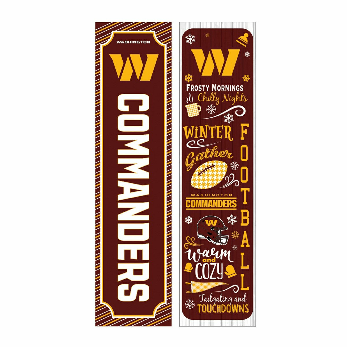 Team Sports America Everyday - 46" Double Sided Leaner, Washington Commanders, Winter Seasonal
