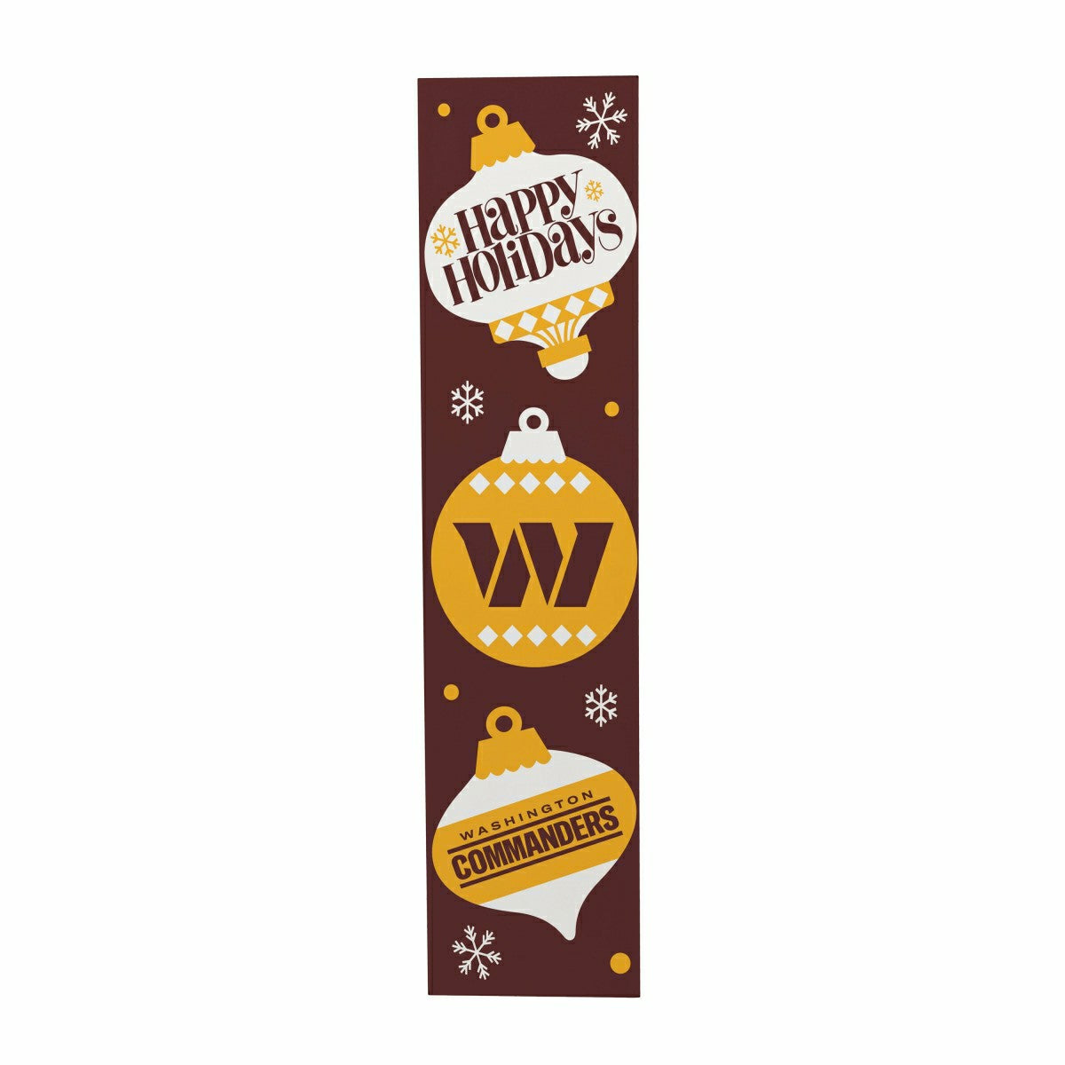 Team Sports America Best Seller - 47" Double Sided Leaner, Washington Commanders, Christmas