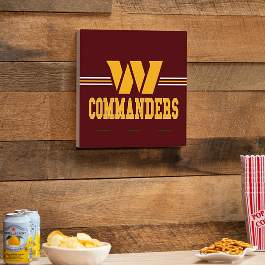 Team Sports America Exclusive - Washington Commanders Wood Wall Sign, 12x12