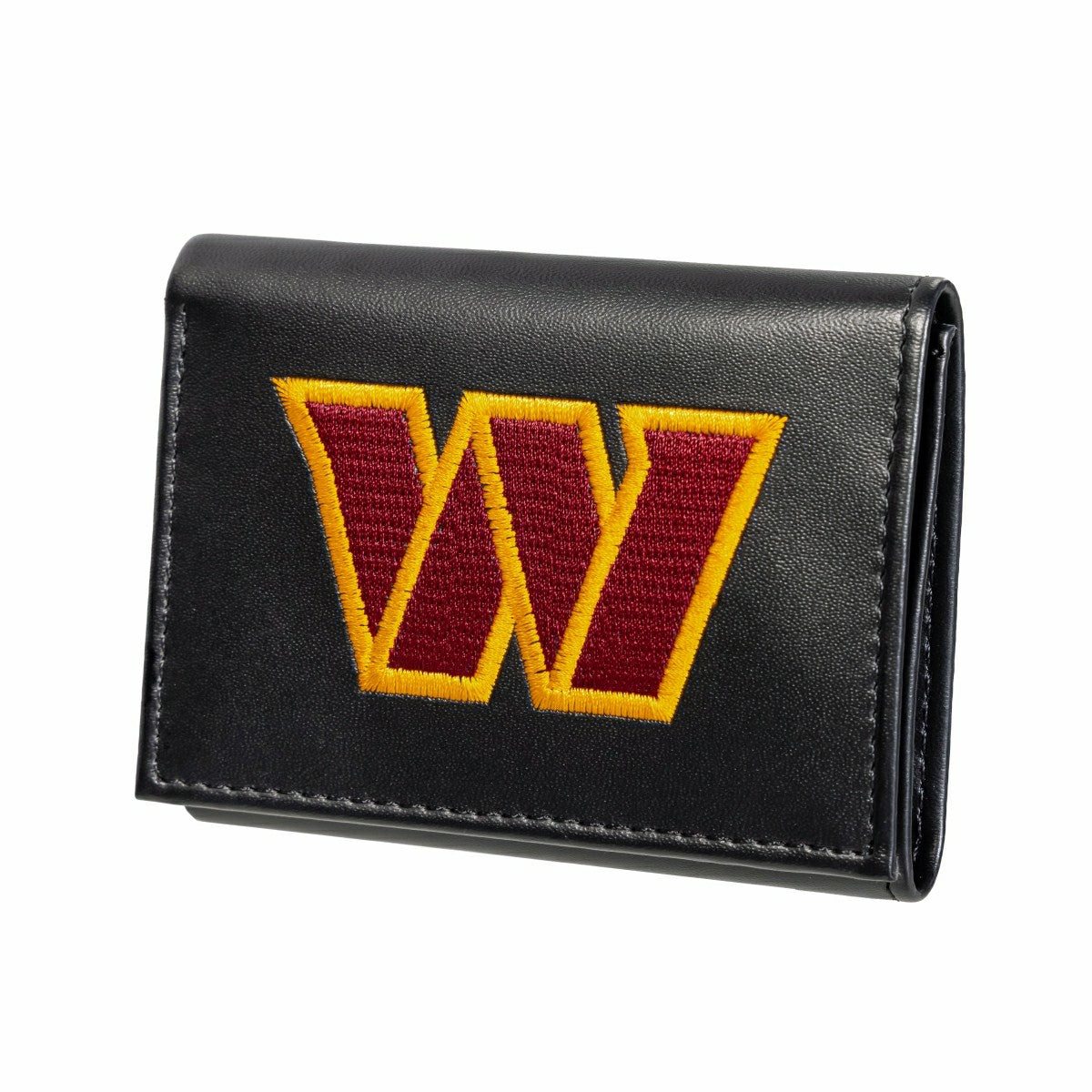 Team Sports America Essential - Washington Commanders Black Tri-Fold Embroidered Wallet w/ RFID Blocking
