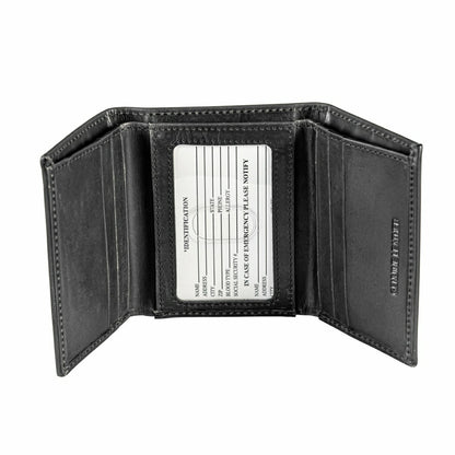 Team Sports America Essential - Washington Commanders Black Tri-Fold Embroidered Wallet w/ RFID Blocking