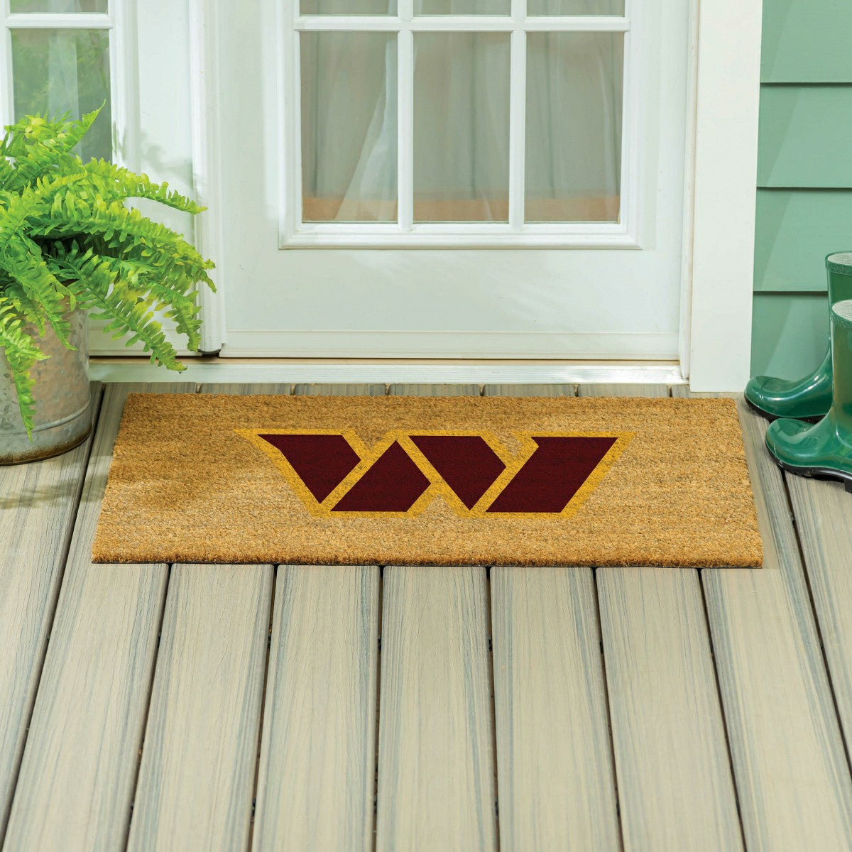 Team Sports America Recommended - Washington Commanders Large Full Color Coir Mat, 36"x24"