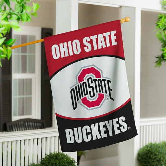 Team Sports America Signature - Ohio State University Suede House Flag