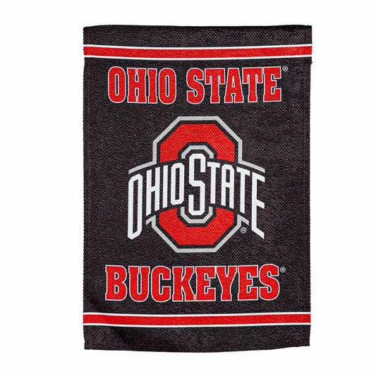 Team Sports America Essential - Embossed Suede Flag, House Size, Ohio State University