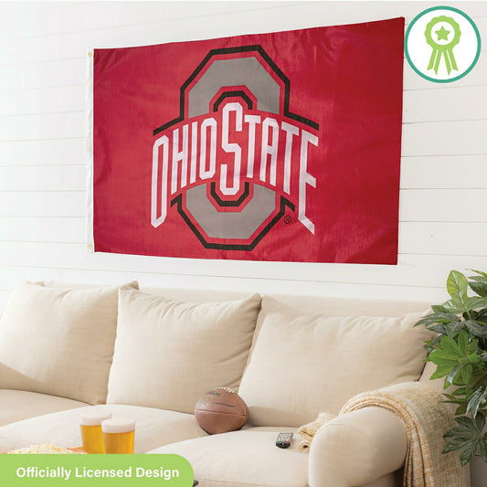 Team Sports America Signature - Ohio State University Single Sided Flag with 2 Grommets, 3'x5'