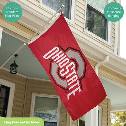Team Sports America Signature - Ohio State University Single Sided Flag with 2 Grommets, 3'x5'