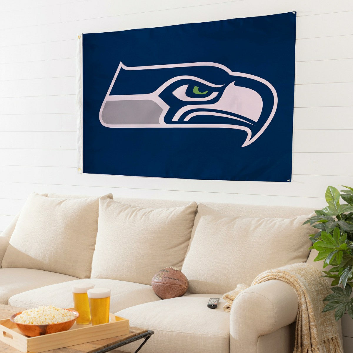 Team Sports America Everyday - Seattle Seahawks Single Sided Estate Flag with 2 Grommets, 3'x5'