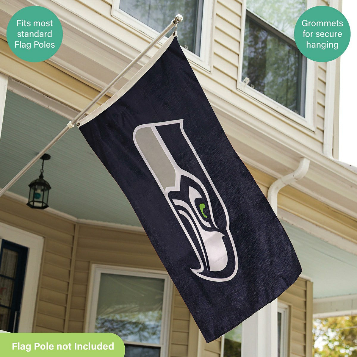 Team Sports America Everyday - Seattle Seahawks Single Sided Estate Flag with 2 Grommets, 3'x5'