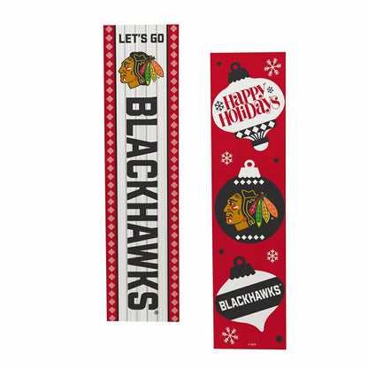 Team Sports America Signature - Chicago Blackhawks 47" Double Sided Leaner, Christmas