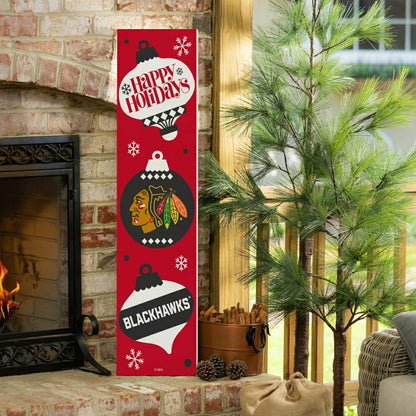 Team Sports America Signature - Chicago Blackhawks 47" Double Sided Leaner, Christmas