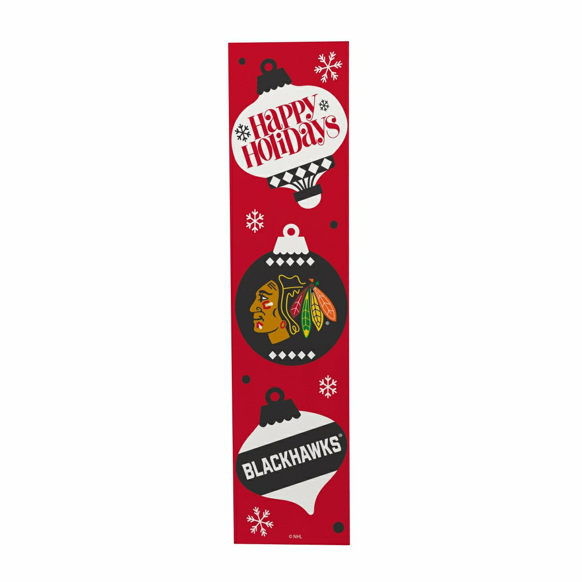 Team Sports America Signature - Chicago Blackhawks 47" Double Sided Leaner, Christmas